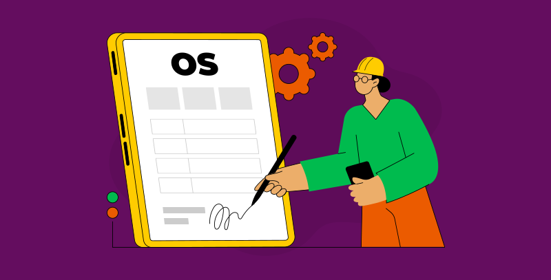 Como criar uma ordem de serviço Técnico assina um formulário digital, representando a formalização de tarefas com agilidade e controle de processos.