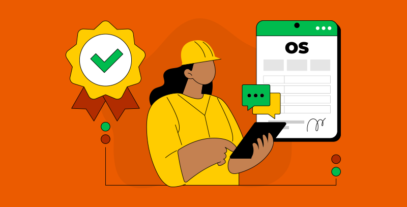Para que serve a ordem de serviço e quais as vantagens Profissional da área técnica preenche uma ordem de serviço digital.