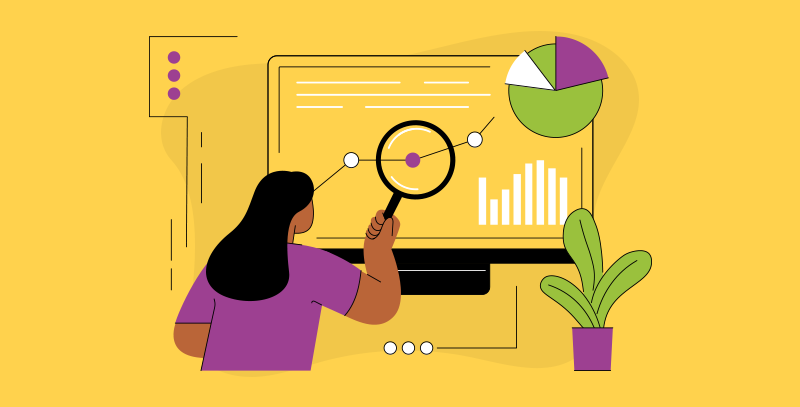 Pessoa analisando gráficos e indicadores em tela digital, mostrando como métricas ajudam a ajustar uma rotina programada.
