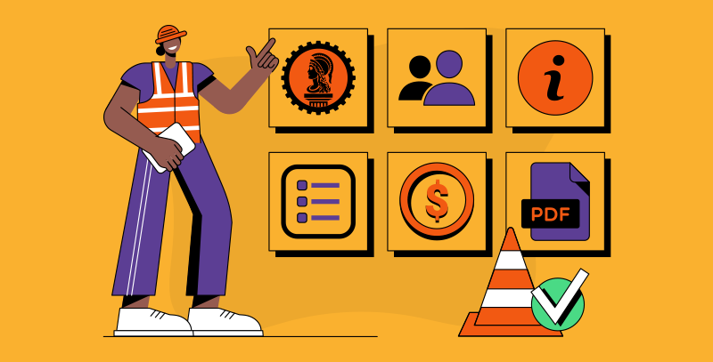 Como Preencher uma ART Conjunto de ícones representando os campos e etapas do preenchimento de uma ART.