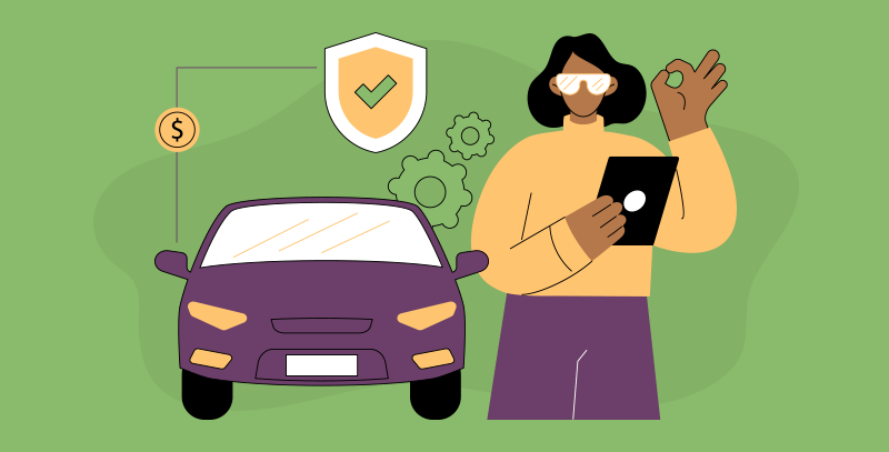 Por que usar um checklist automotivo Representação de uma pessoa conferindo um veículo para prevenção de falhas e controle de custos.