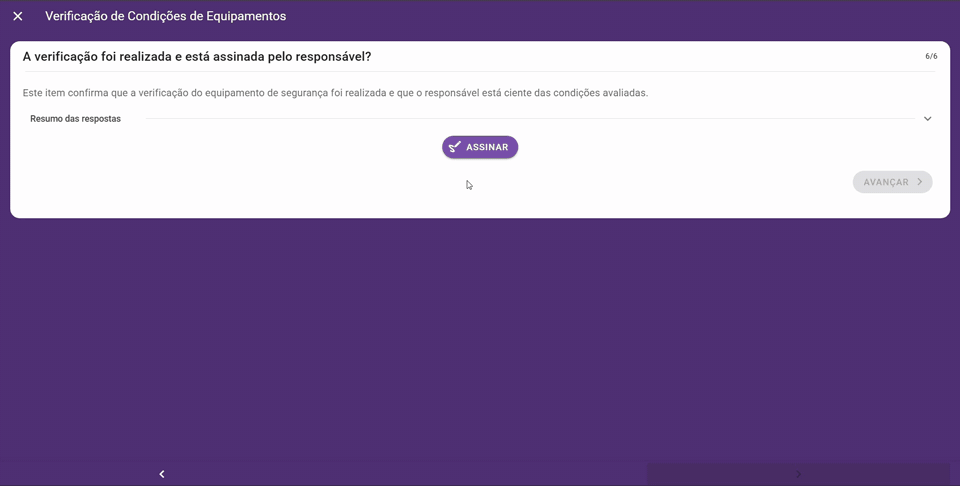 6.-Assinatura-digital Gif de assinatura digital, uma das funcionalidades do app de checklist.