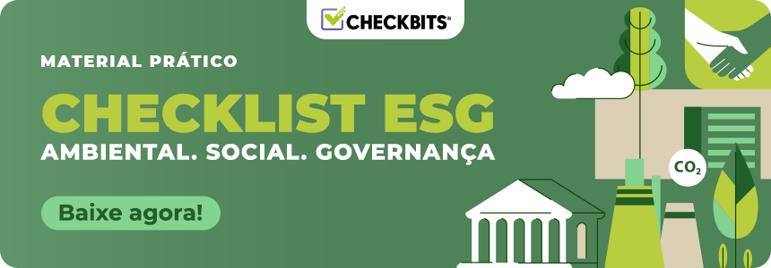 Banner de divulgação do material prático: Checklist ESG.