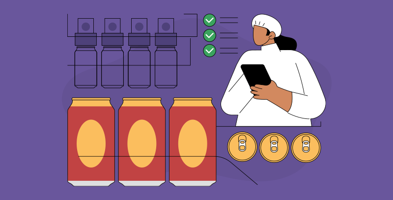 Profissional acompanha a produção de cerveja, verificando requisitos de segurança dos alimentos com um checklist.