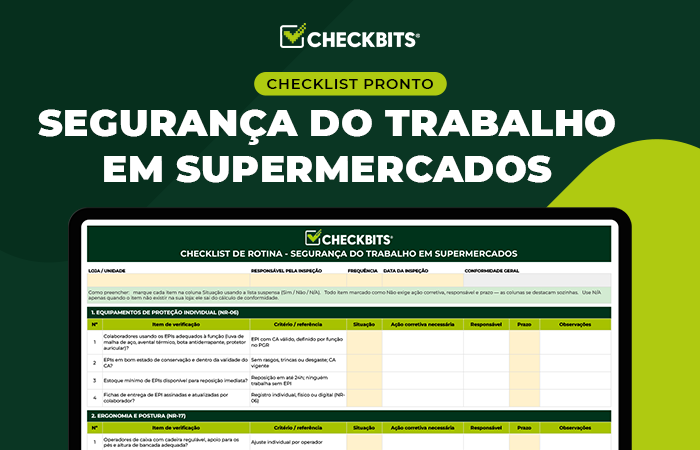 Checklist para organização do caixa de supermercado
