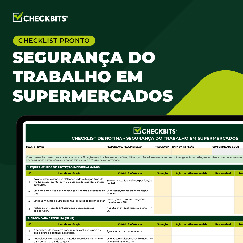 Leia mais sobre o artigo Checklist de SST para supermercados