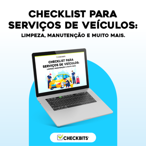 Banner de divulgação do checklist para serviços de veículos: limpeza, manutenção e muito mais.