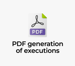 PDF generation of executions